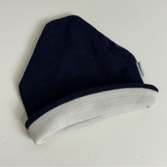 Wigwam Navy White Wool Beanie One Size - Picture 1 of 5